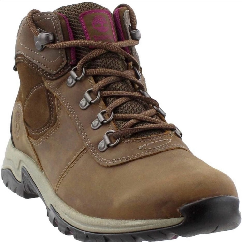 Timberland Brown and Pink Combat Boots